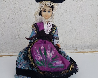 Vintage doll, Collectible doll, Rag dlol, Soft Doll, Koantic Doll, Doll, textile doll, girl in traditional volk cloth