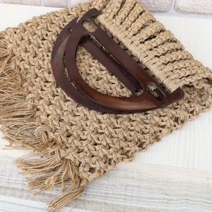 Vintage Twine Bag , Mesh Shopping Bag, Reusable Jute Bag ,  Handmade Bag , Woven Twine Bag , Retro Bag , Shopping Bag