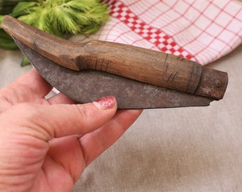 Antique Primitive Folding Knife, Vintage Folding Knife, Handmade Antique Knife, Farm Tools, Rustic Antique Knife
