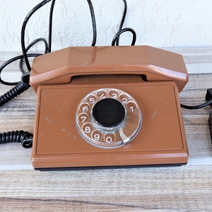 Phone , Vintage Phone, Old Phone , Retro Phone From the 1980s , Rotary Phone , Retro Home Decor , Vintage Table Decor