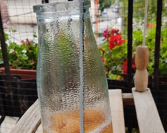 Old Bulgarian Jar, Vintage Glass Jar, Shelf Decor, Storage Jar, Decoration, Vase, Transparent glass food container, Bottle