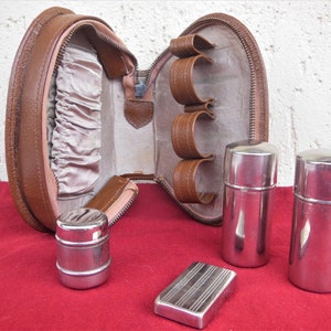 Retro Shaving Kit , Vintage Travel Shaving Set , Vintage Barber Set , Vintage Men&#39;s Shaving Kit, Men&#39;s Kit