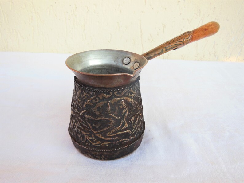 Auténtica jarra para el café turco olla de café de cobre