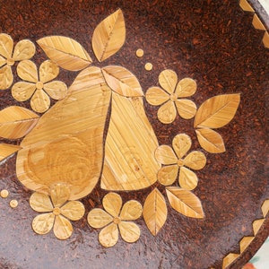 Vintage Russian Wooden Plate,  Handmade Wall Wooden Plate,  Decoration , Wall Plate Decoration , Antique Straw Decoration , Fruit Decoration