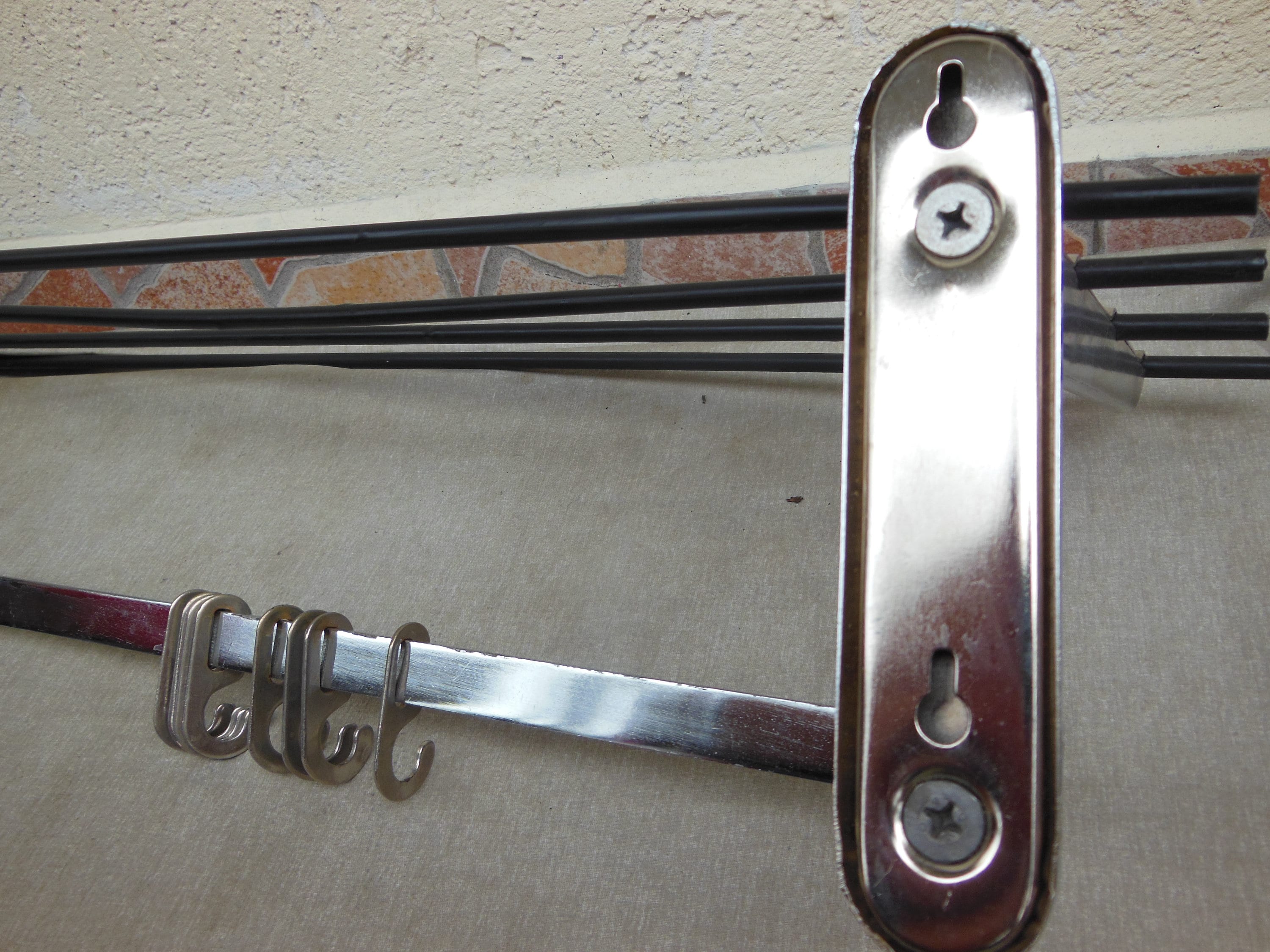 8 Metal Hooks ,metal Wall Rack With Hooks, Vintage Metal Wall Hanger, Wall Hanging , Art Wall