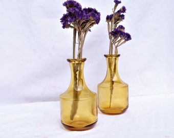 Set of Glass Vases , Decorative Bottles , Two Small  Glass Vases