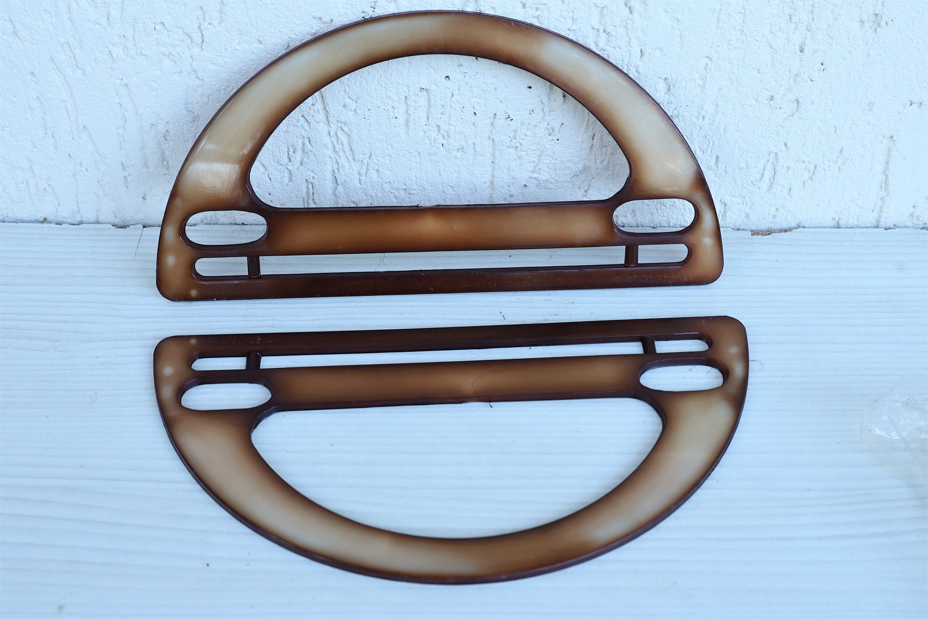 Oval Bag Handles, Pair of Oval Purse Handles, Brown Wooden Effect, Bag  Making Supplies, Knitting Bag Handles, Purse Making Supplies, UK Shop 