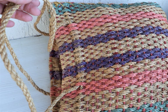 Hemp Knitted Bag , Knitted Summer Bag , Vintage S… - image 4