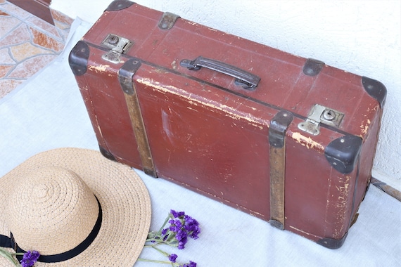 Vintage Cardboard Suitcase From the 60s 