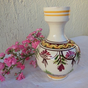 Hand geschilderde Ceramische Vaas, Uitstekende Vaas, Retro Vaas, Oude Geschilderde Vaas