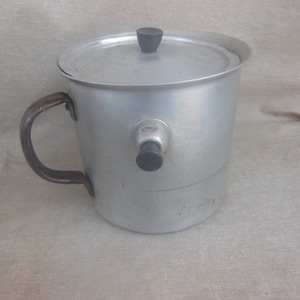 Vintage Aluminum Saucepan, A pan For Dairy Cooking, Dairy, Dairy Vessel, Warm milk container, a saucepan making a sound