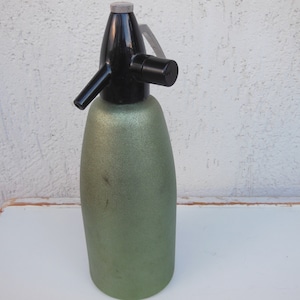 Autosyphon ,  Soda Siphon Seltzer Bottle  , Vintage green Russian siphon soda , Retro Bar Ware , Soda Siphon Seltzer Bottle
