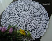 Crochet doily, crochet napkin, white doily, lace napkin, home decor, openwork doily, knitting doilies, round doily,lace napkin, 15 inches
