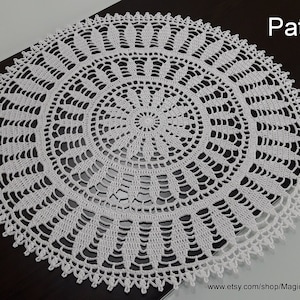 Crochet Doily Pattern Diagram, Table center, Home vintage decor, Crochet project,Knitted Lace tablecloth.Openwork Table Decoration,Diagram12