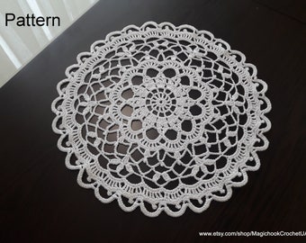 Crochet Small Doily Pattern, Coaster, Diagram Only, PDF, Crocheted Home Decor, Lace Motif Knitting, Coaster Pattern PDF, Instant Download
