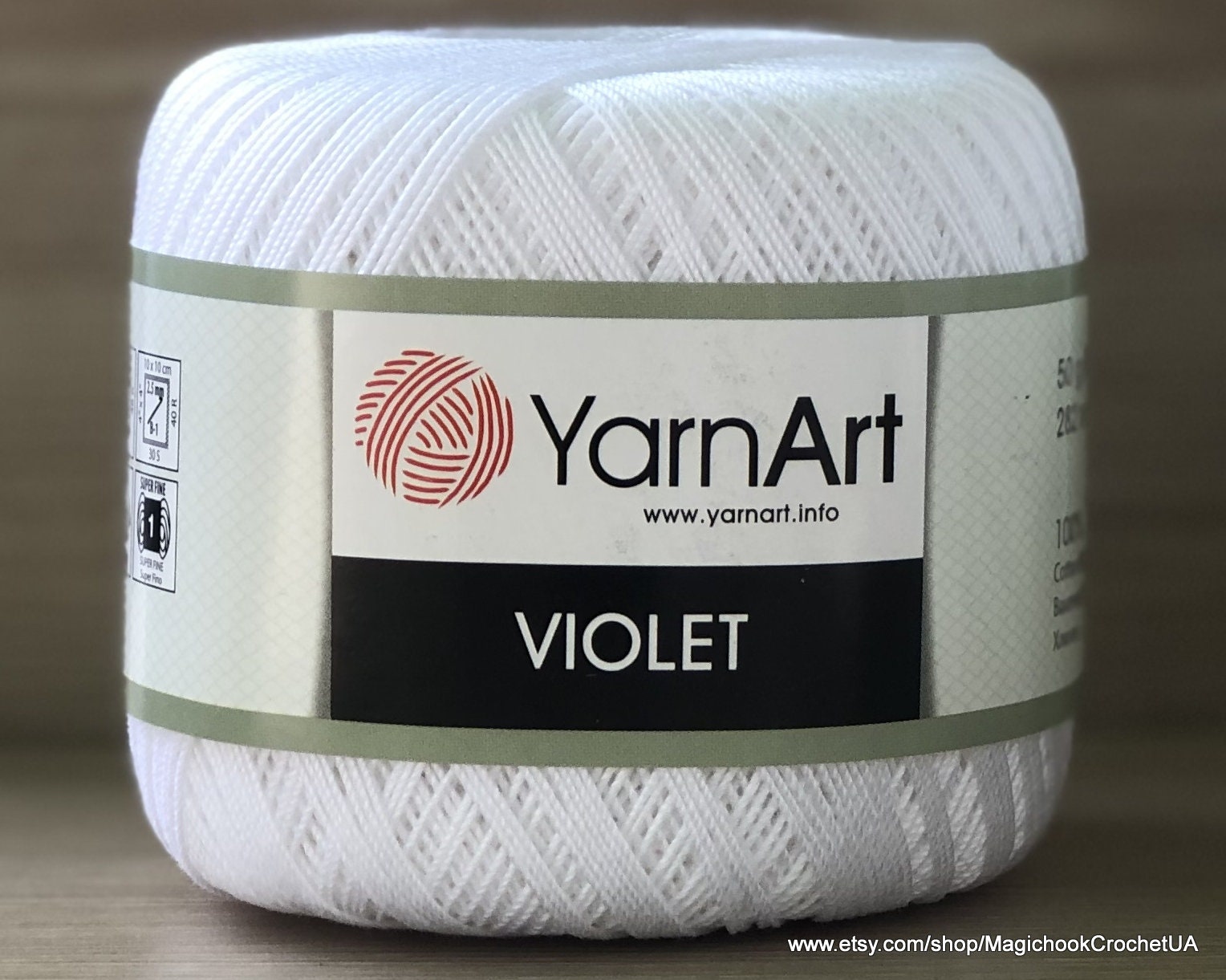 Violet Yarnart Mercerized Cotton Yarn for Knitting Crochet Yarn