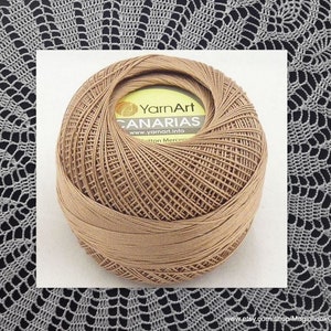 Crochet Cotton YarnArt Canarias, size 30,  20 grams, 222 yards, Irish lace crochet, Mercerized yarn, Summer thin cotton thread good quality
