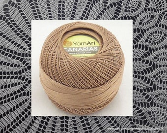 Crochet Cotton YarnArt Canarias, size 30,  20 grams, 222 yards, Irish lace crochet, Mercerized yarn, Summer thin cotton thread good quality