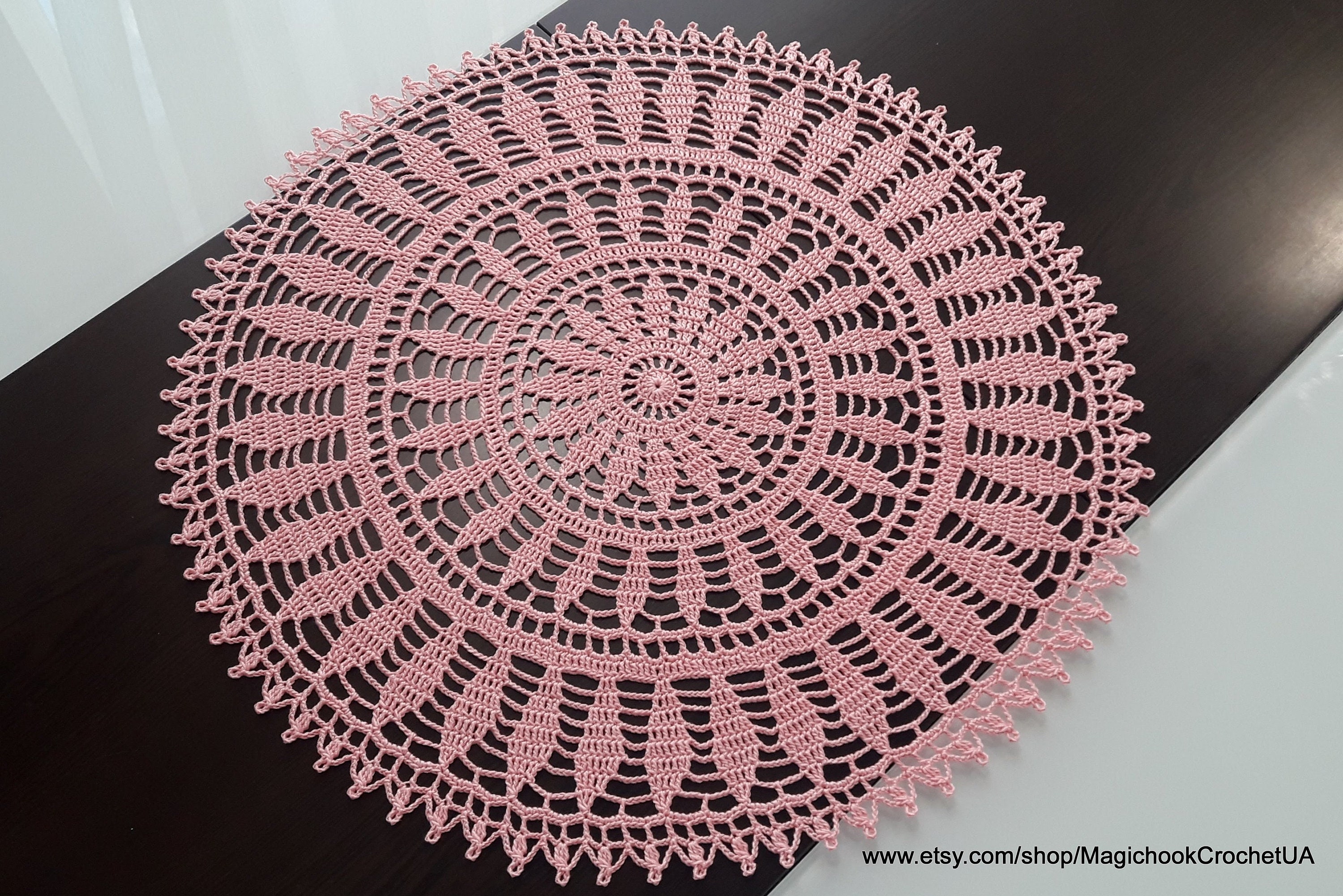 Crochet Doily Pattern Diagram Table center Home vintage Etsy España