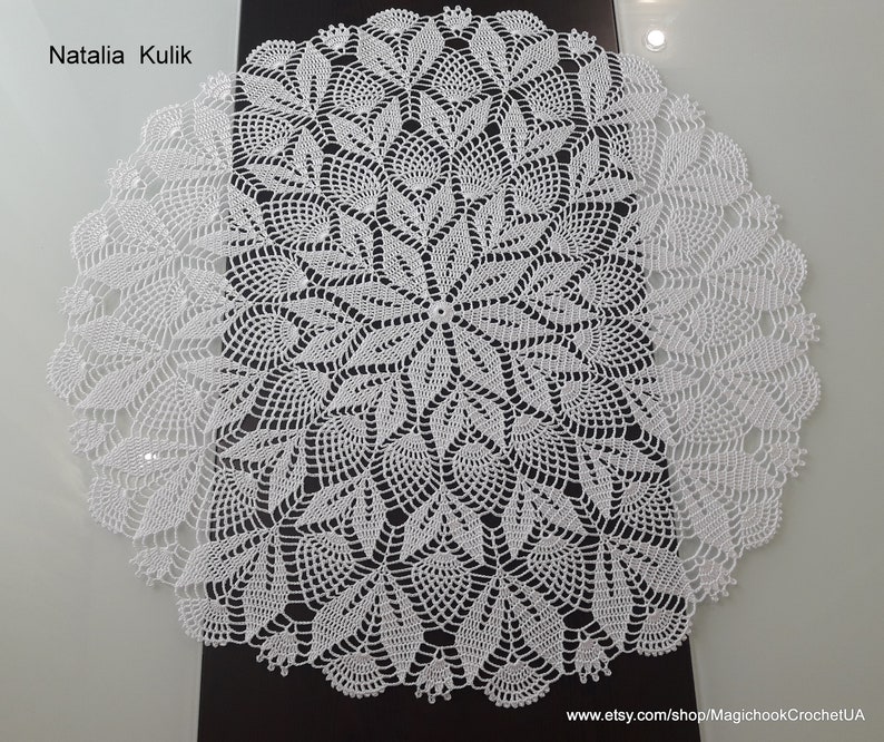 Crochet Doily Lace Napkin Round White Doilies Knitted Etsy