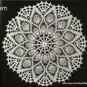 PDF Crochet Doily Pattern Diagram Only, Home Vintage Decor, Knitted Lace tablecloth Openwork Table Decoration, Instant Download, Diagram#8