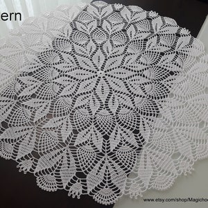 Gehaakt kleedje patroon alleen diagram, PDF tabel midden, Home vintage decor, gebreid kant tafelkleed breipatroon haak project diagram#3