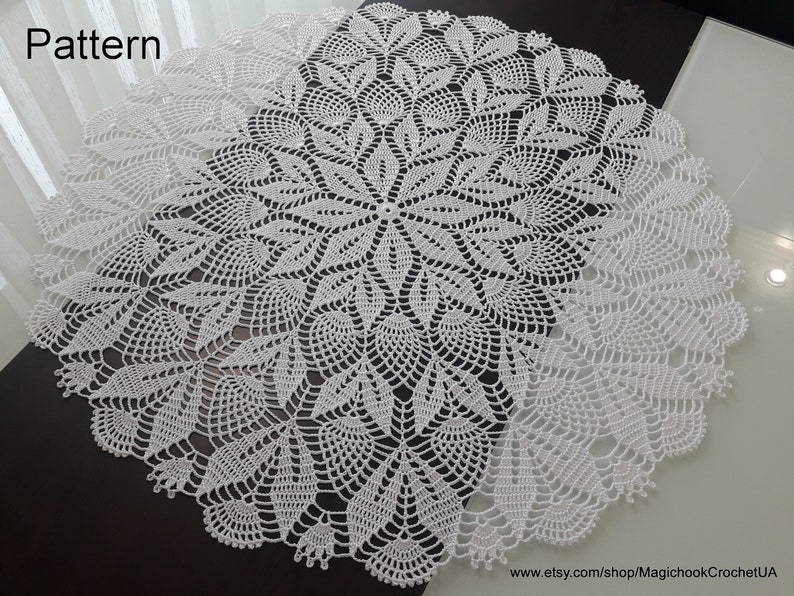 Crochet Doily Pattern Diagram Only, PDF Table center, Home Vintage decor, Knitted Lace tablecloth Knitting pattern Crochet project Diagram3 image 1