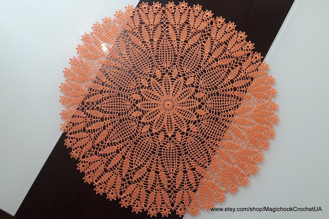 Crochet Large Doily Pattern Diagram Only, Digital PDF Home Vintage ...