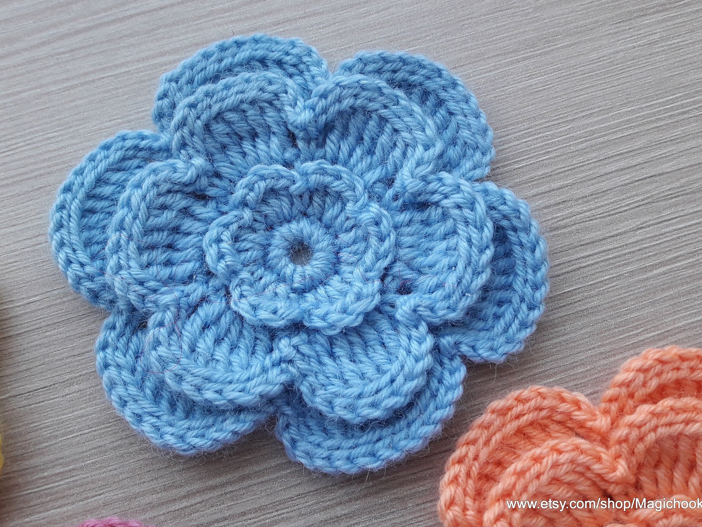2 pz/lotto fai da te cerotti di fiori all'uncinetto a mano per vesti tessuti ricamati applicazioni floreali maglione cardigan in cashmere con forcina  15