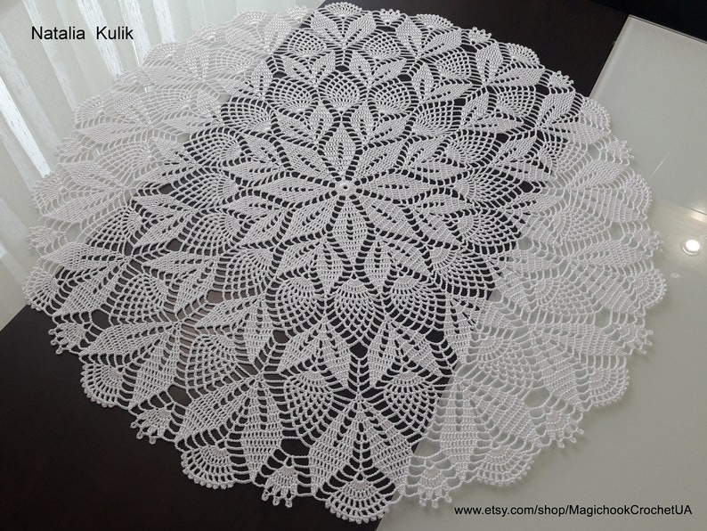 Crochet Doily Lace Napkin Round White Doilies Knitted Etsy