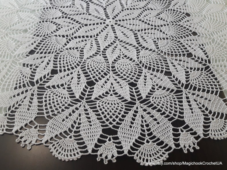 Crochet Doily Lace Napkin Round White Doilies Knitted Etsy