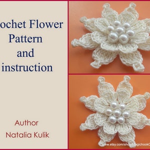 Crochet Small Flower Pattern PDF, 3D Applique, Crochet easy tutorial, Instruction knit, Knitted Floral Decor, Irish Craft, Digital,Pattern 8