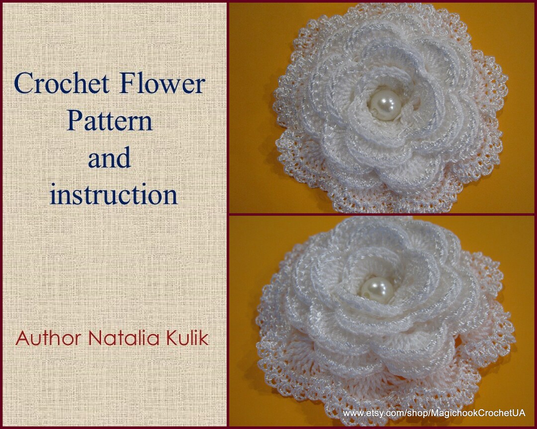 Crochet Flower Pattern Pdf Crochet Rose Pattern Tutorial Crochet 3d Rose Pattern Flower Crochet Flower Pattern Pdf Crochet Rose Pattern Tutorial Crochet 3d Rose Pattern Flower