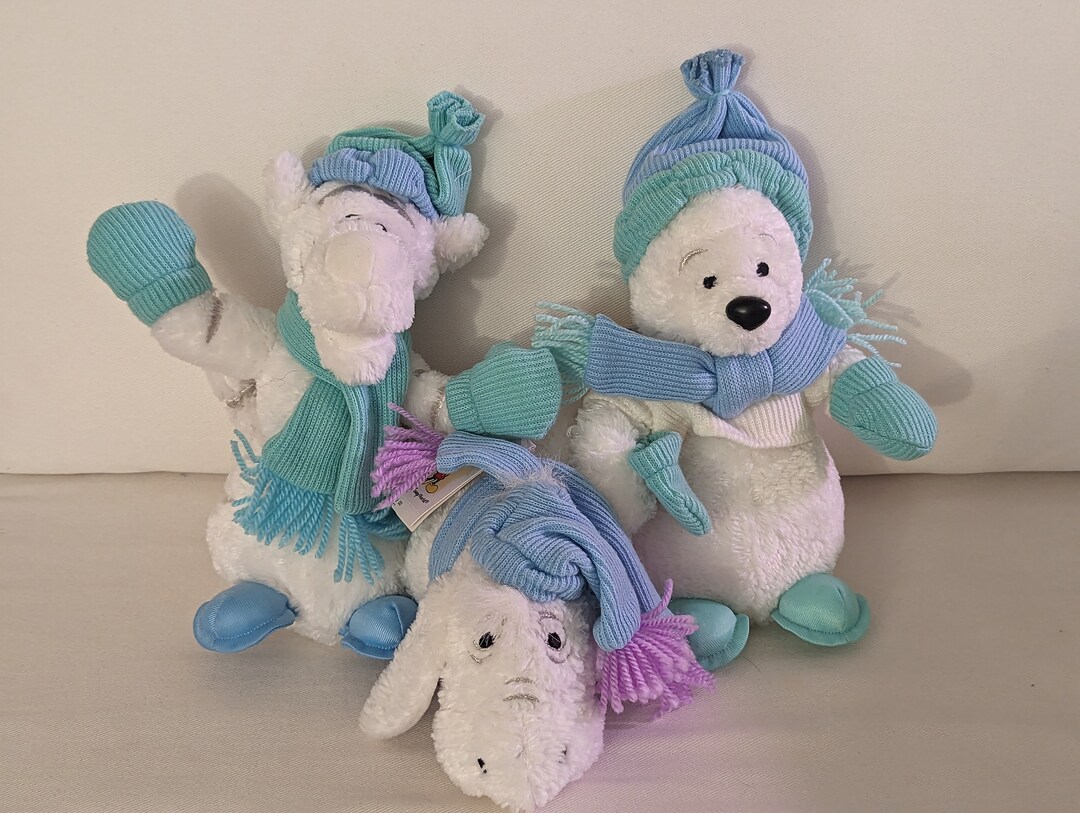 Pooh and Friends Winter Fun Plush Set - Etsy