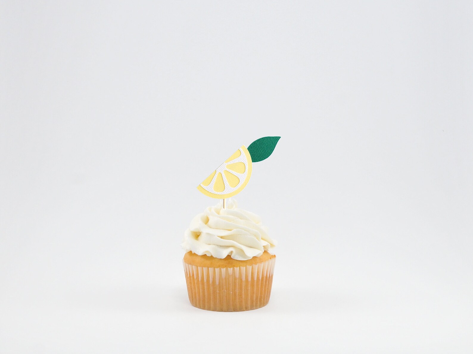 Lemon Cupcake Toppers/cupcake Topper/lemon Topper/summer Etsy