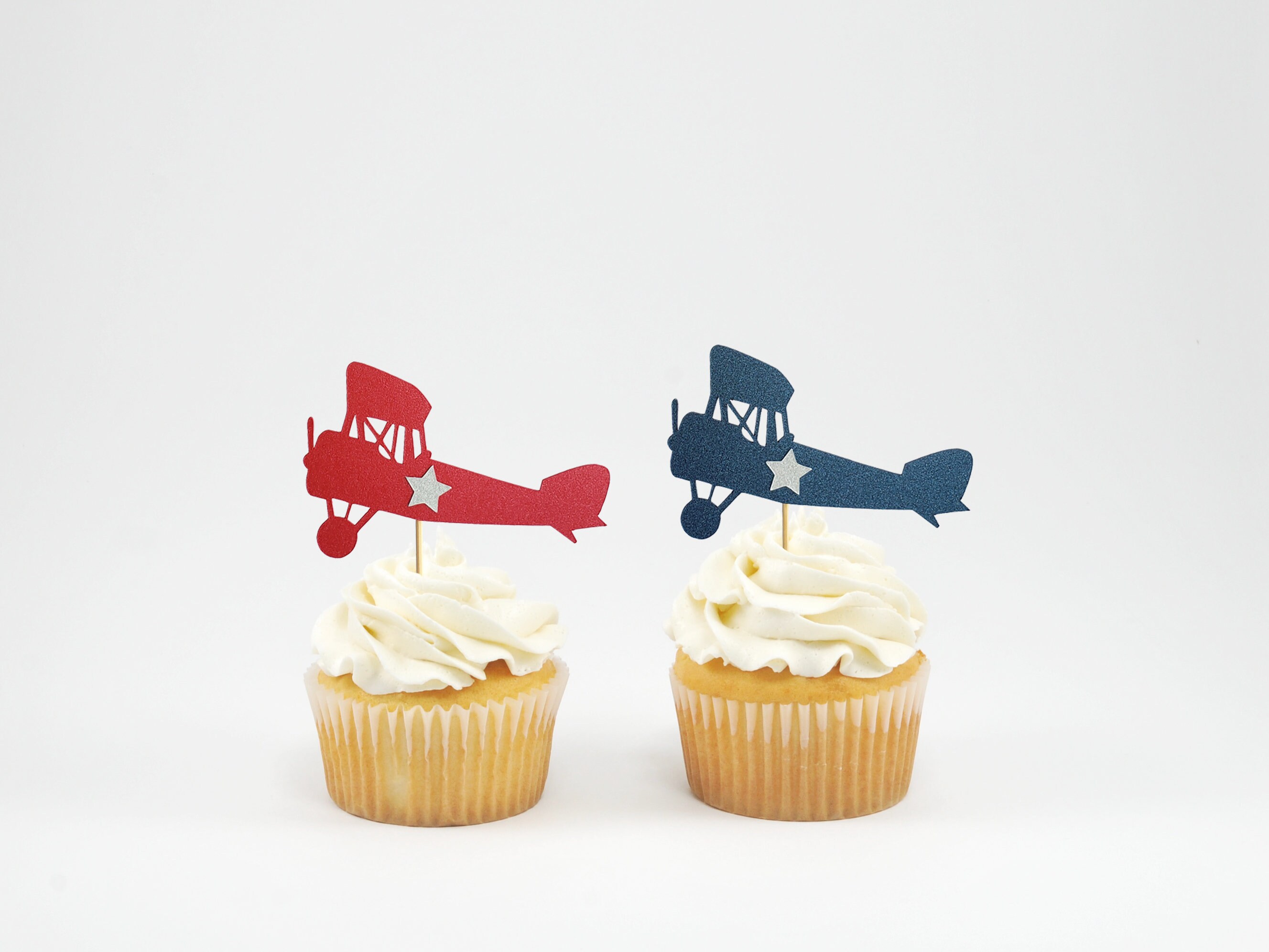 Airplane Cupcake Topper/cupcake Topper/birthday Party/cupcake Etsy
