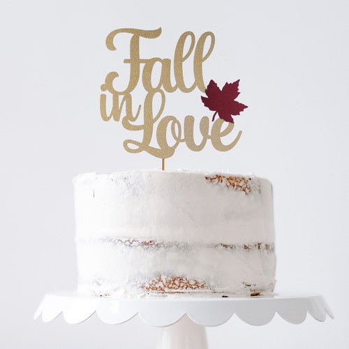 Fall in Love Cupcake Toppers/cupcake Topper/autumn Bridal Etsy