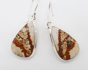Picture Jasper/Sterling Silver Earrings