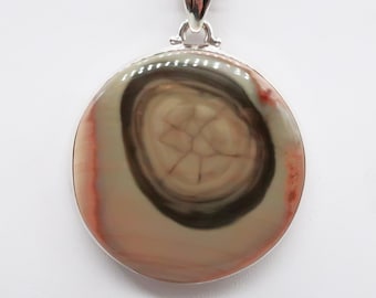 Colgante de jaspe imperial y plata esterlina, tamaño de piedra: 38 x 38 mm