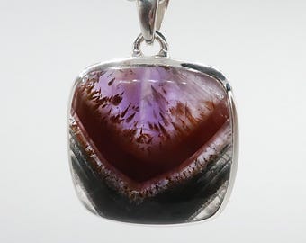 Colgante Super 7 de plata de ley, piedra de 21 x 21 mm.