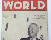 Old VTG Original Radio World Magazine October 1935 12 Tube Superheterodyne