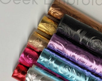 Rose Faux Leather Rolls, Synthetic Leather Sheets, Bow Making, Jewelry Making, Vinyl