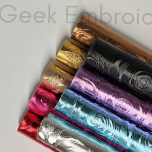Rose Faux Leather Rolls, Synthetic Leather Sheets, Bow Making, Jewelry Making, Vinyl image 1