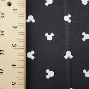 Disney Mickey Mouse Head Dot Toss 65 Percent Cotton 35 Percent Polyester Poplin Fabric by the Yard, Half Yard, Fat Quarter image 2