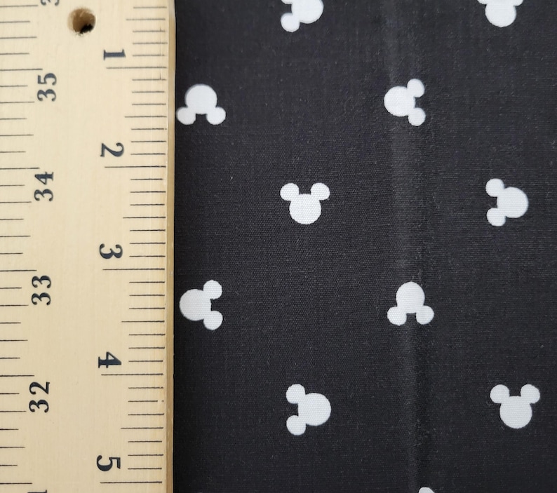 Disney Mickey Mouse Head Dot Toss 65 Percent Cotton 35 Percent Polyester Poplin Fabric by the Yard, Half Yard, Fat Quarter image 2