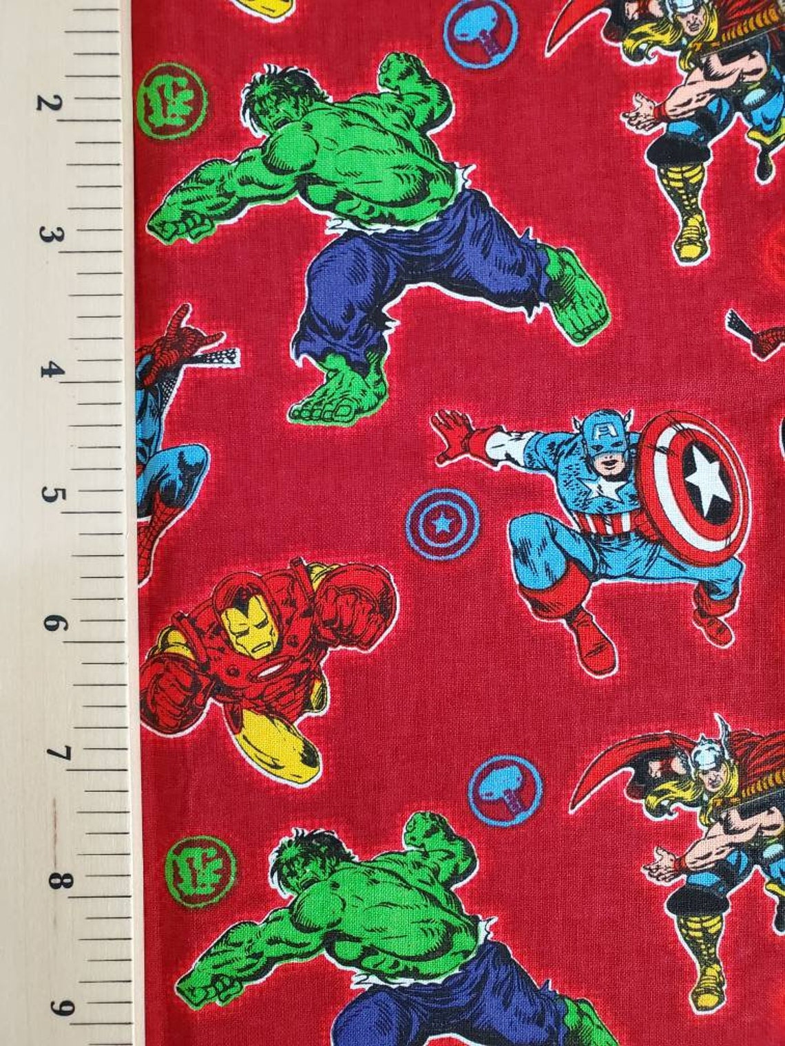 Marvel Avengers Superhero Cotton Fabric by the Yard or 1/2 Etsy