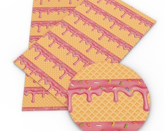 Cake Layers Faux Leather Sheets, Synthetic Leather Sheets, Bow Making, Jewelry Making Dessert,  Ice Cream, Cupcakes, donuts, Sprinkles