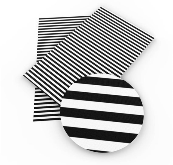 Black & White Stripes Vinyl Sheets Faux Leather Sheets Etsy