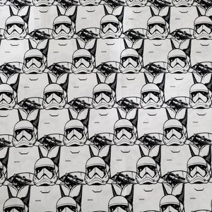 Star Wars Stormtrooper 100% Cotton Fabric by the Yard or 1/2 Yard or Fat Quarter Storm Trooper