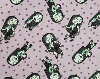 Disney Nightmare Before Christmas Scream Queen 100% Cotton Fabric by the Yard , Half Yard , or Fat Quarter, Sally, Halloween, Spooky